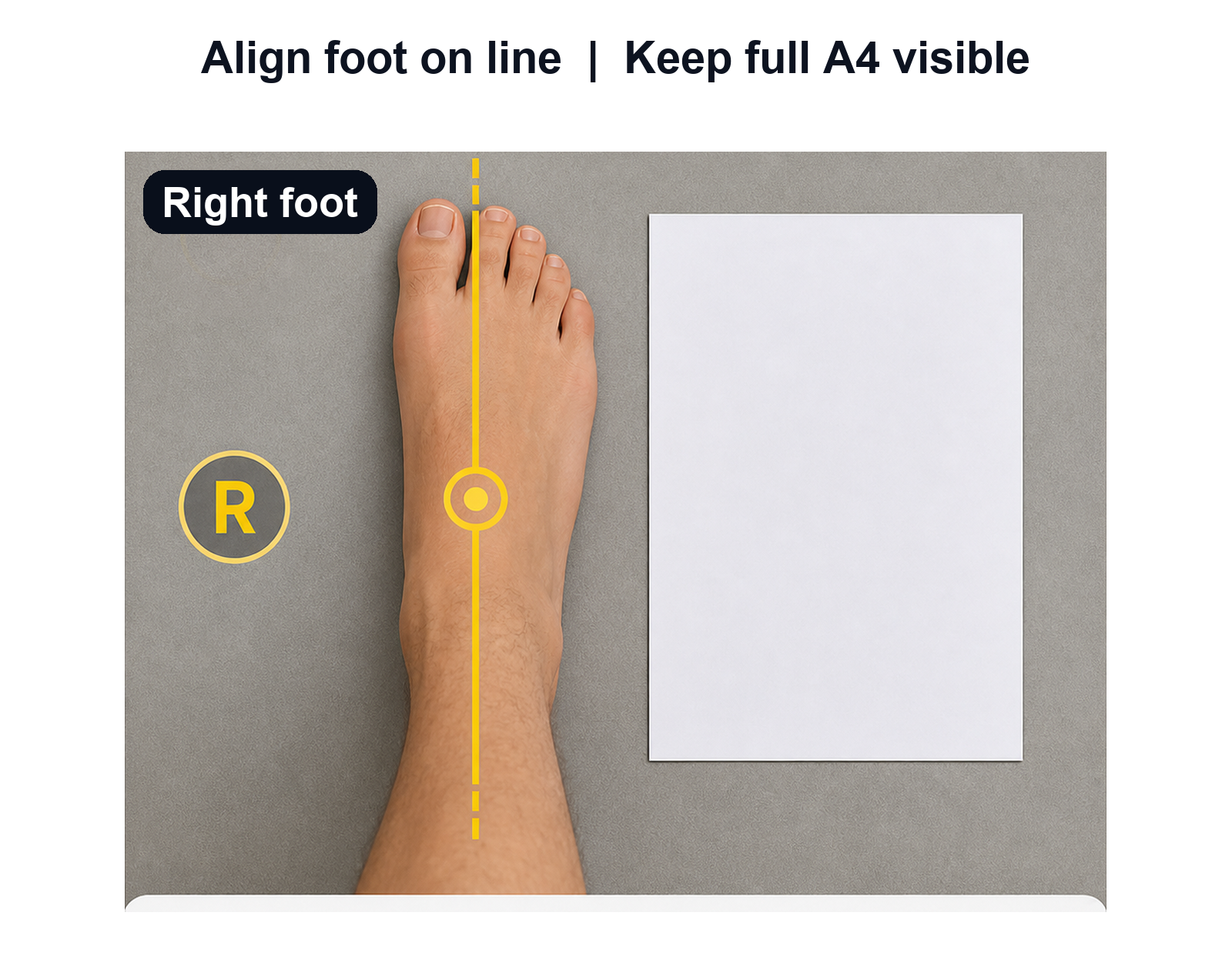 Foot and A4 capture guide