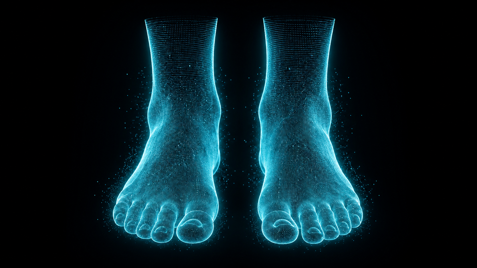 Aesthetic digital visualization of both scanned feet